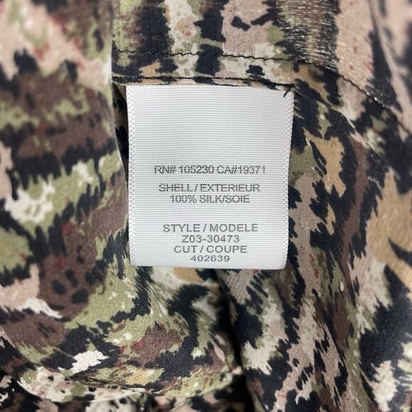 Joie Size Small Silk Classic Vneck Mini Dress Abstract Animal Print Boho - Picture 7 of 9